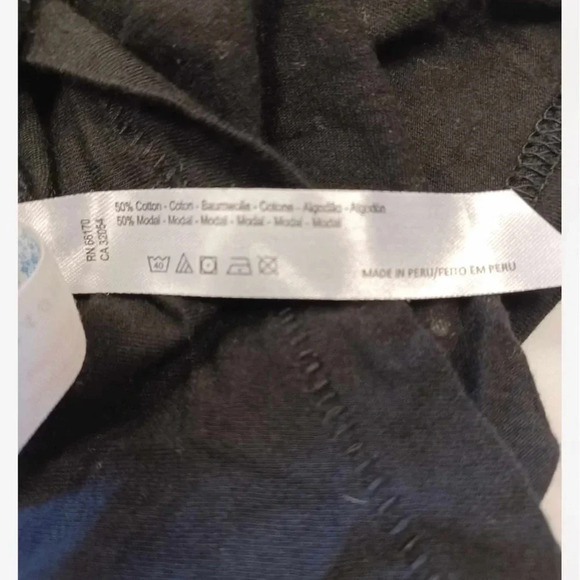 Free People Go Within Black White T Shirt Open Back  Size XS - Picture 7 of 8